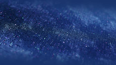 artificial intelligence circuit board. transmitting high speed data. perfect loop