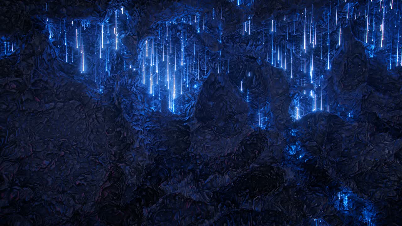 Magic cavern 3D render seamless loop animation