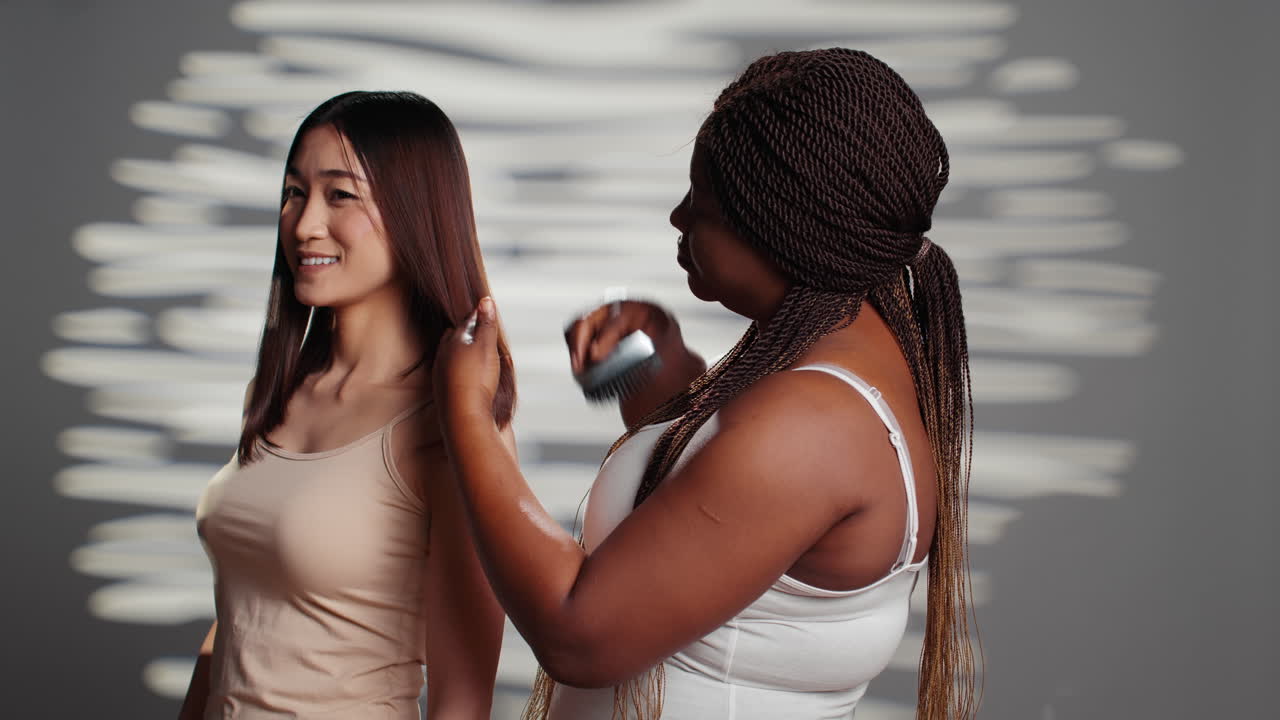 Hair Styling Session with Diverse Models