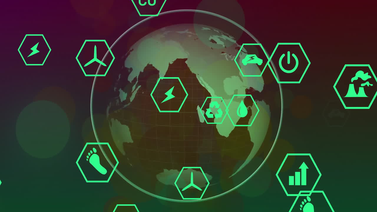 전 세계 에코 아이콘 네트워크의 애니메이션