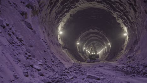 tunnel excavation with heavy machinery