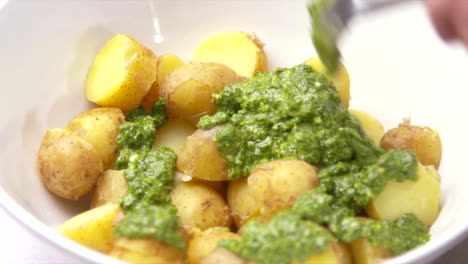 boiled potatoes with salsa verde