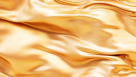flowing golden wave cloth background, 3d rendering.