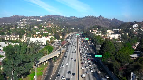 hollywood freeway aerial view