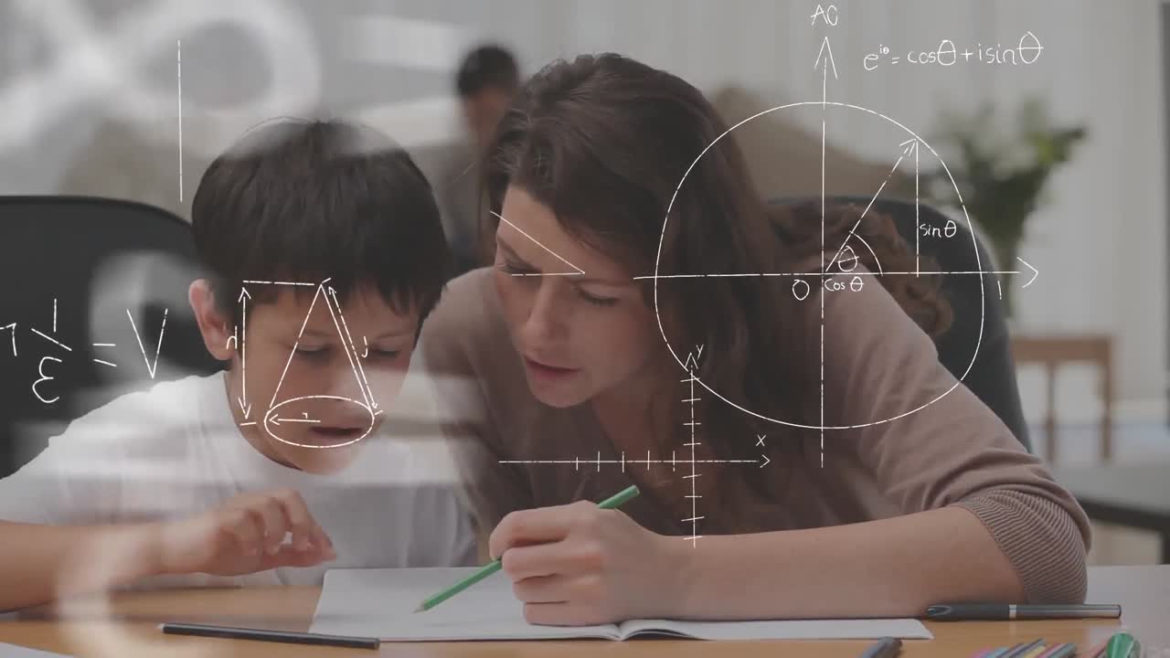 어머니 가 집 에서 아들 을 가르치는 것