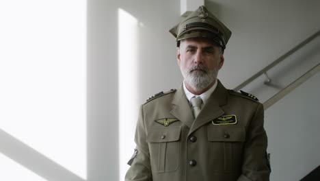 Man-wearing-military-uniform