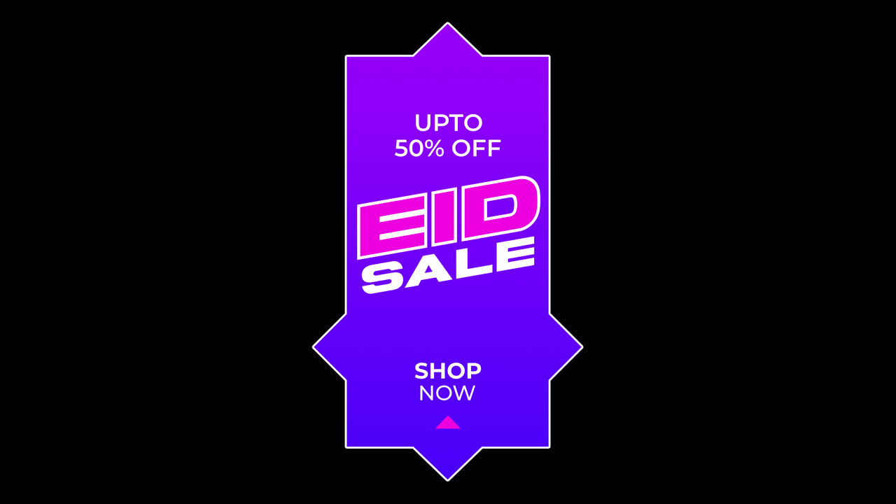 Eid Sale Promotion Banner with 50% Off Discount