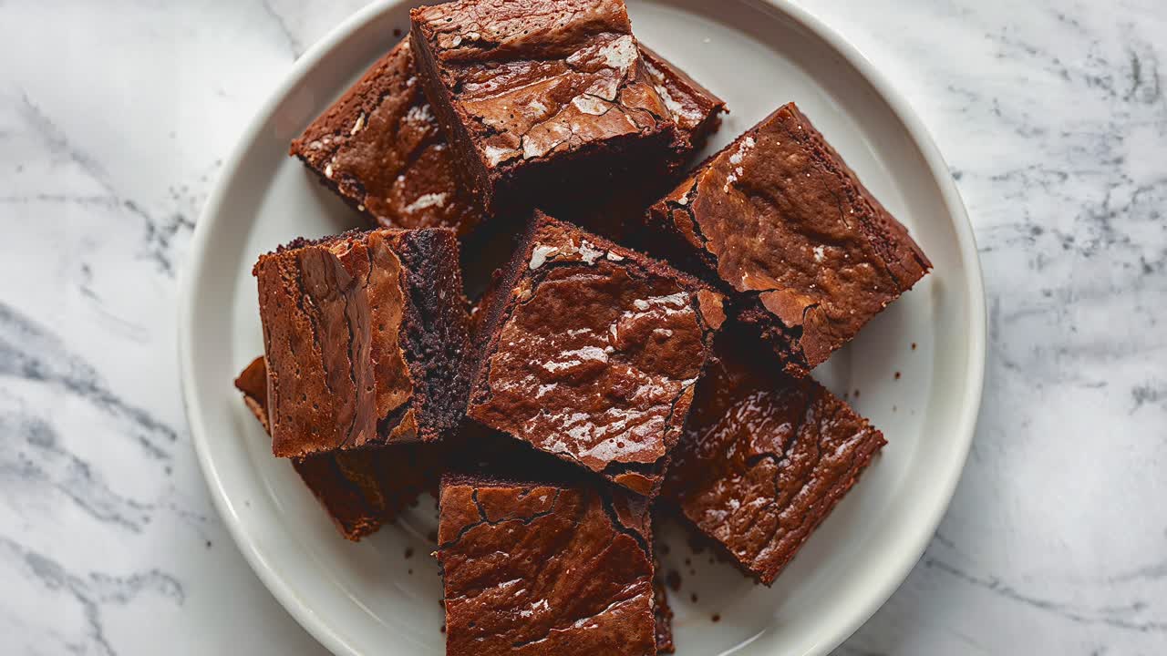 primer plano de un plato de brownies