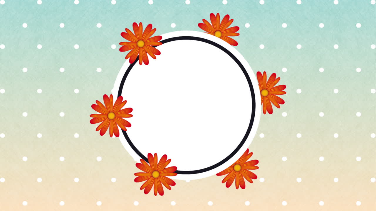 꽃 장식 디자인, 비디오 애니메이션 hd1080