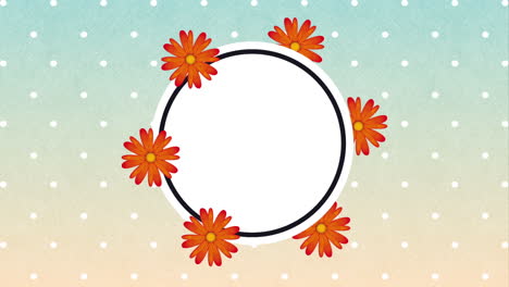 diseño de decoración floral, animación de video hd1080