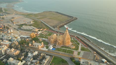 12 jyotirlingas in india, temples of lord shiva, indian temple architecture, somnath temple aerial view