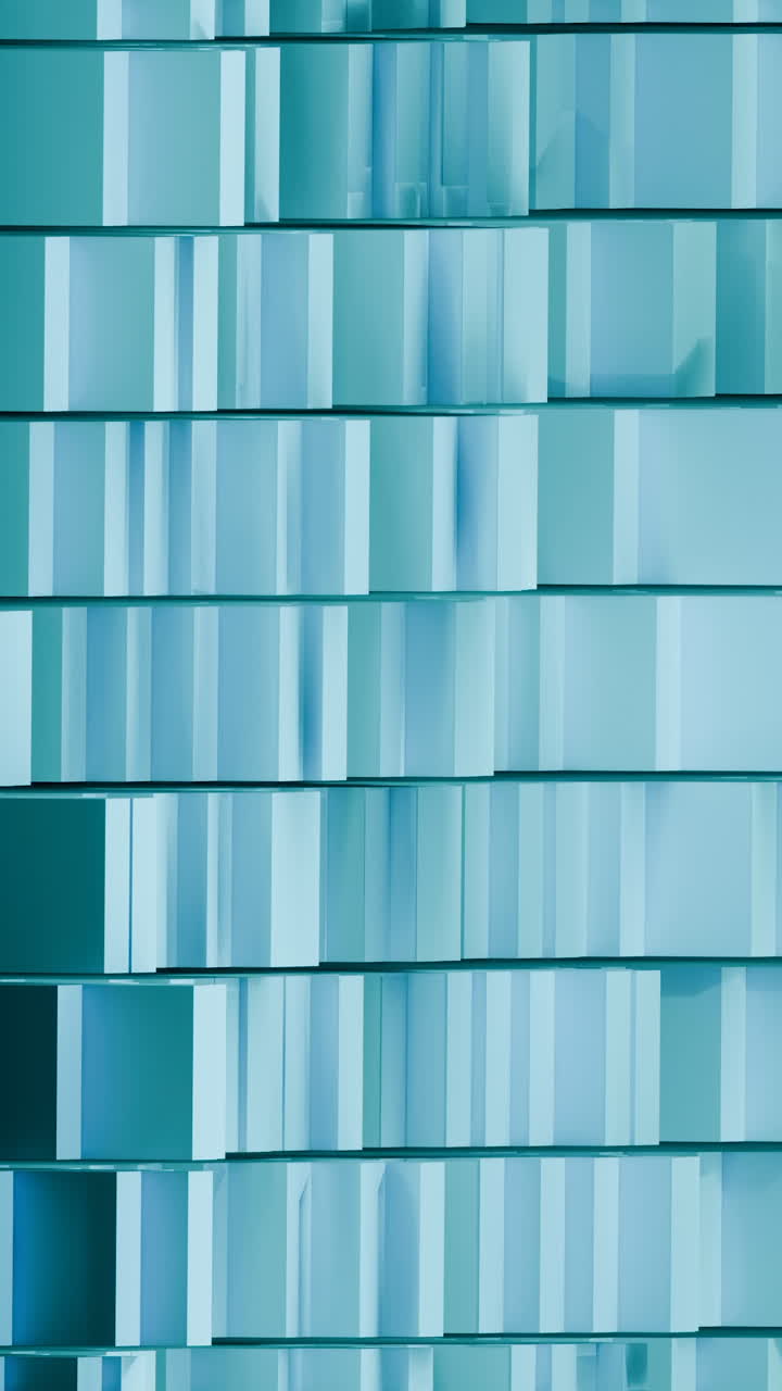 Abstract geometric pattern of light blue cubes