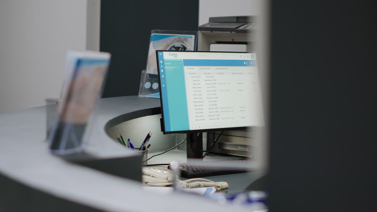 Office with computer and printer