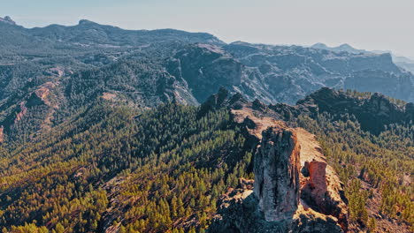 stunning aerial view of the rugged landscape of gran canaria, spain