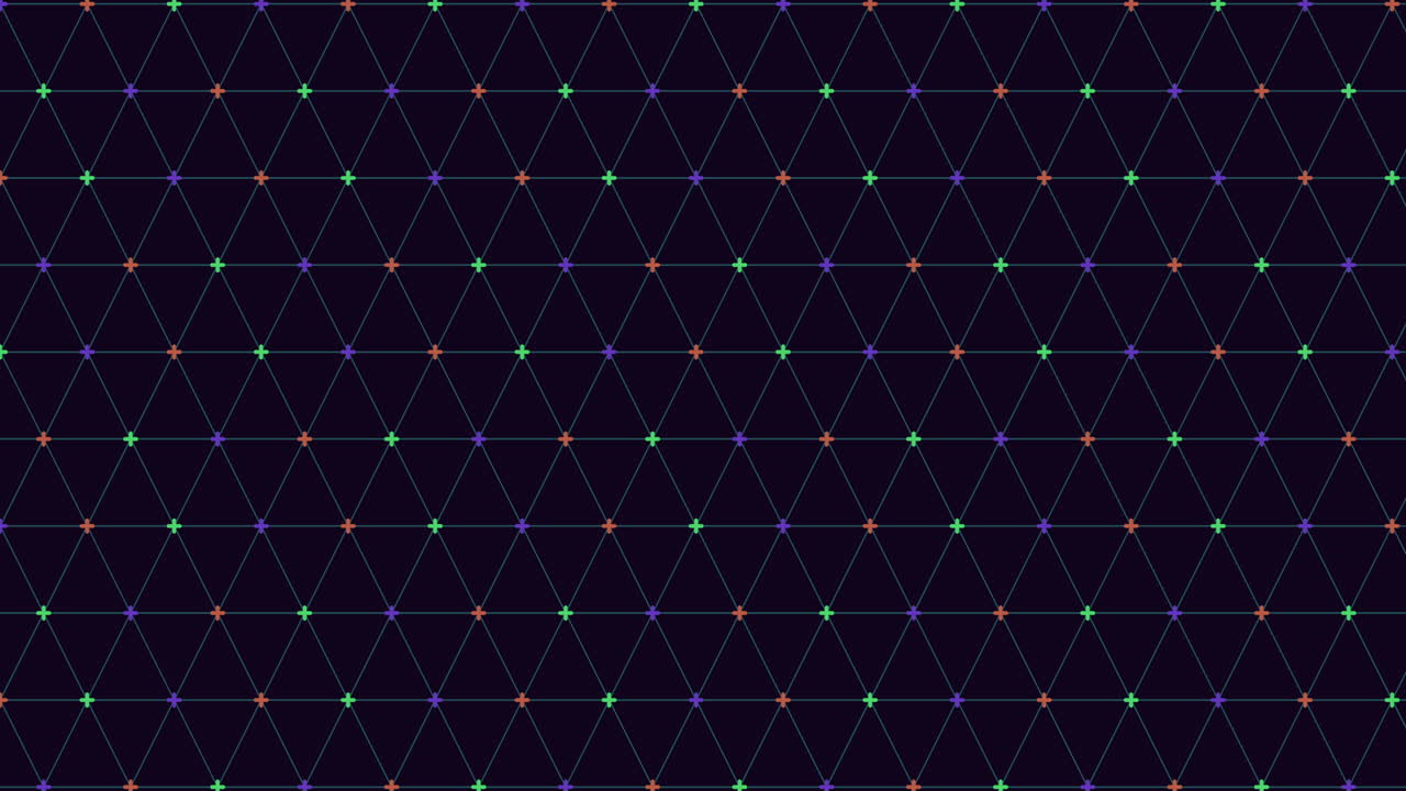 검은색과 파란색의 기하학적 패턴으로 다이아몬드 중심과 격자 원이 있습니다.