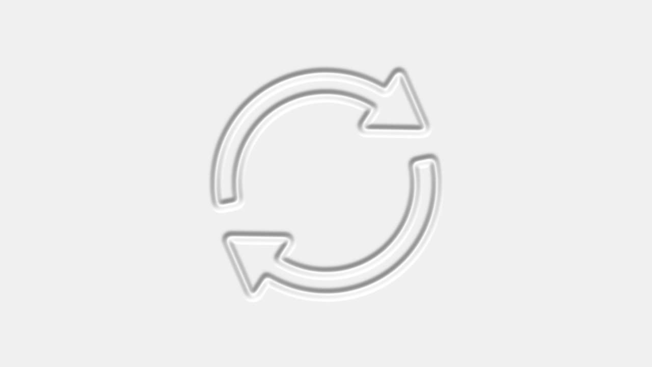 Recycle symbol icon isolated on white background. Circular arrow icon. 4K