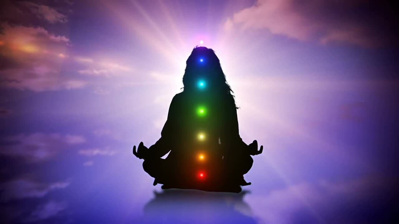 doble exposición de una mujer practicando yoga