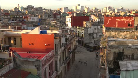 excellent establishing shot of havana cuba with decaying buildings and skyline 2