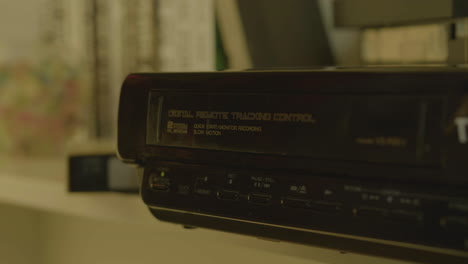 close up view of video vhs device