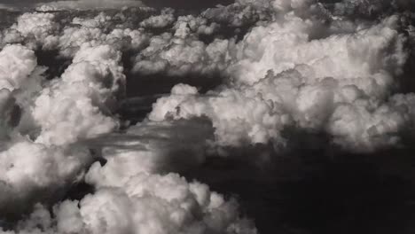 clouds from the sky in black and white