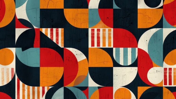 carta da parati a sfondo geometrico realizzata con ai