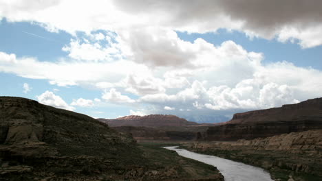 timelapse shot of clouds passing over the colorado river in glen canyon national recreation area