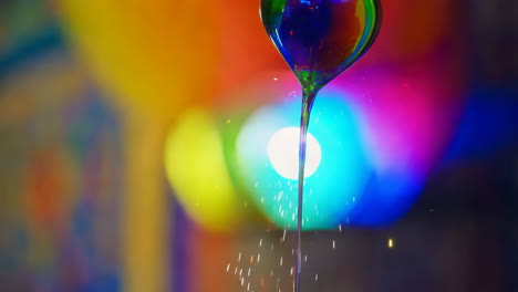 colorful liquid pouring