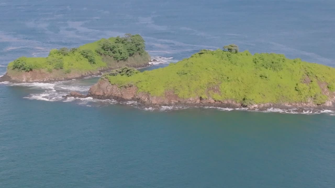 Playa Potrero Costa Rica Aerial Drone paralax video of island