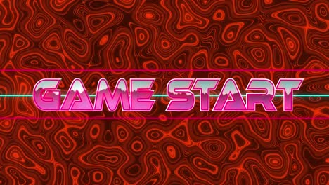 animation of game start in digital abstract space