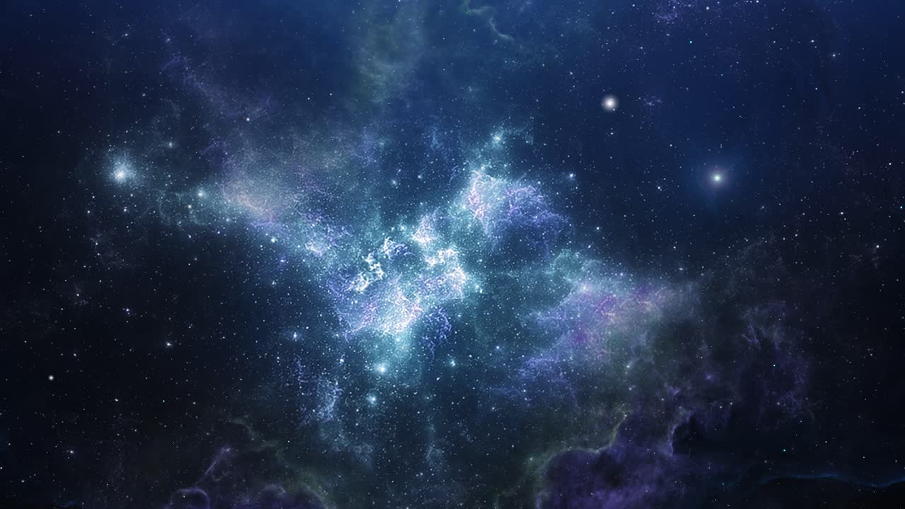 nubes nebulosas de gas que se desarrollan en el espacio profundo