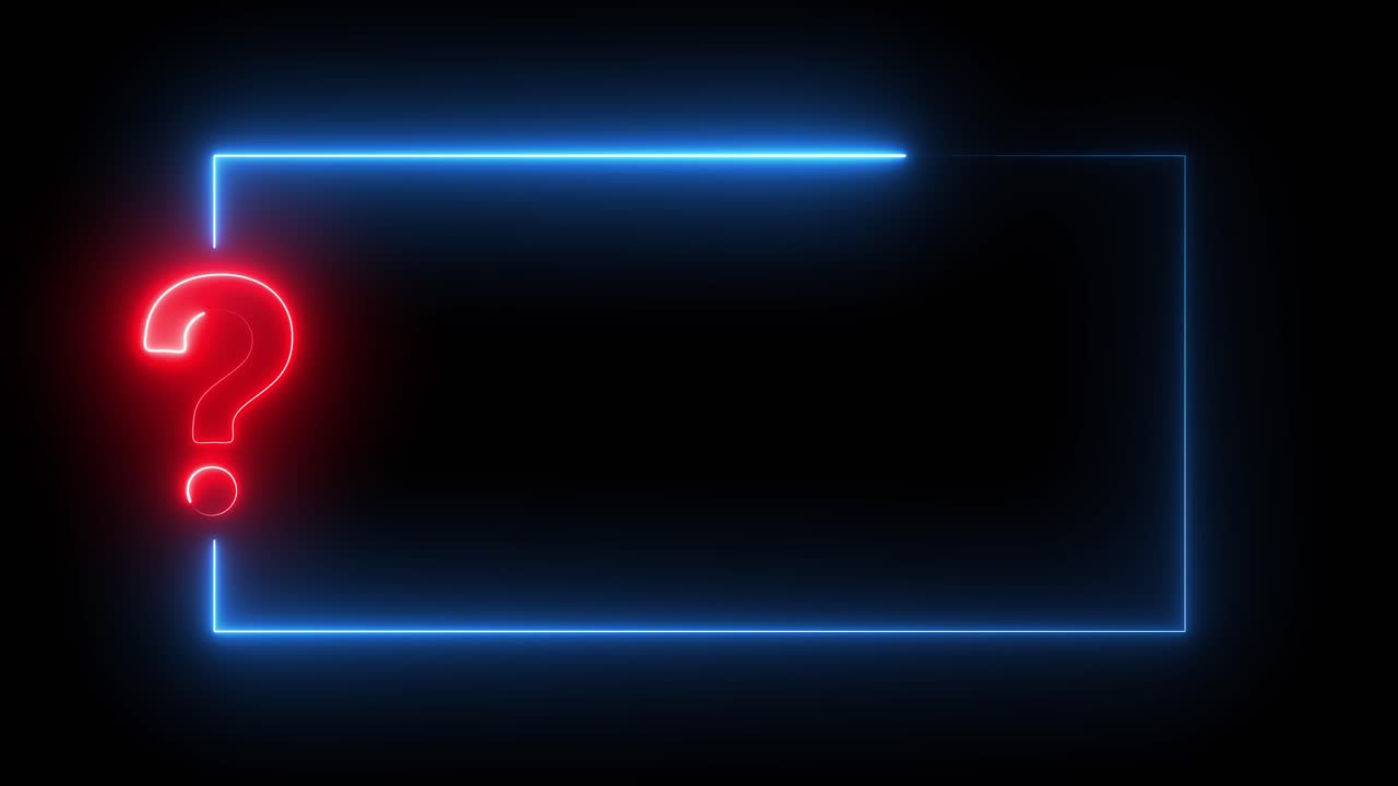 Neon Question Mark Frame