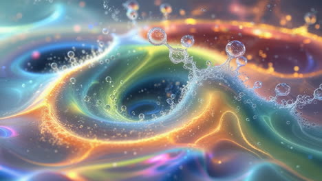 abstract swirls and bubbles of light and color
