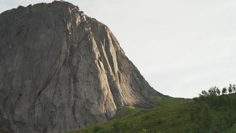 segla mountain peak in norway  - wide shot