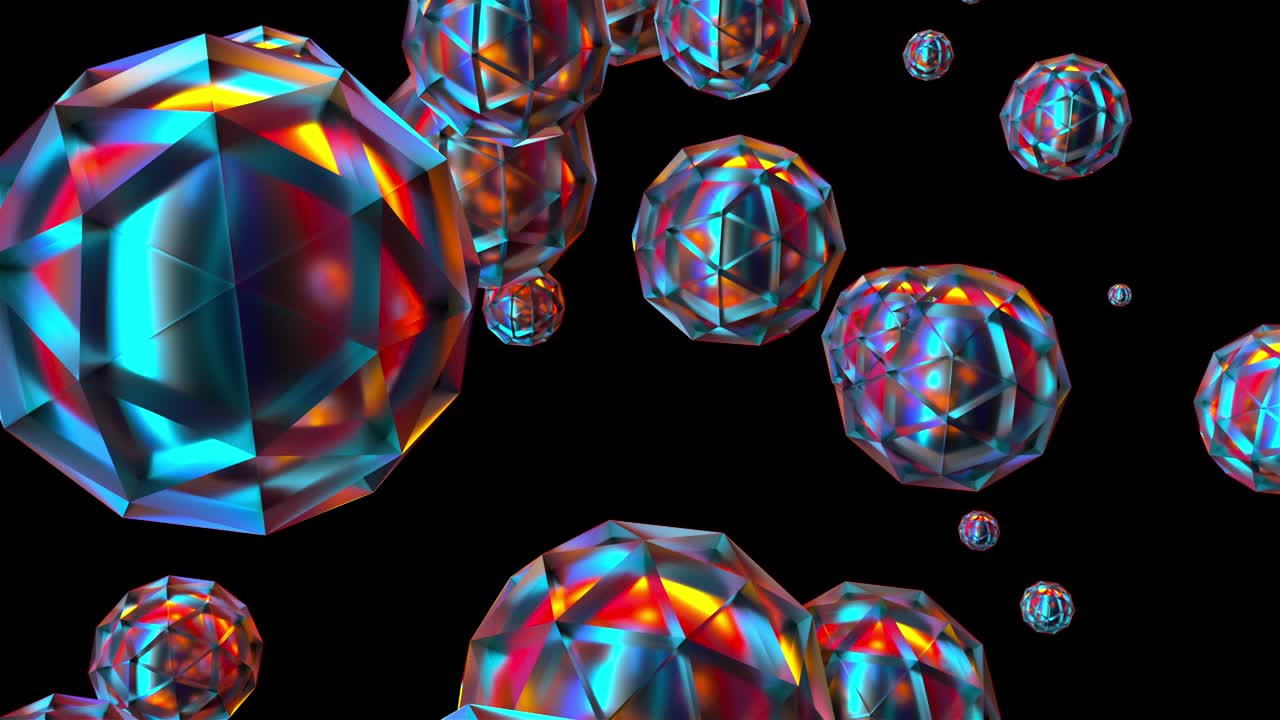 objetos geométricos iridescentes