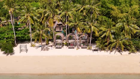 cabañas de playa tropicales vista aérea