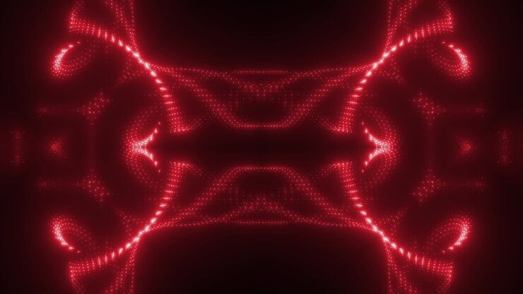 Red Glowing Abstract Patterns