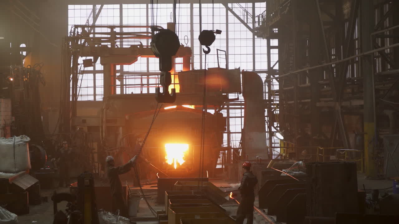 producción de acero en una fábrica