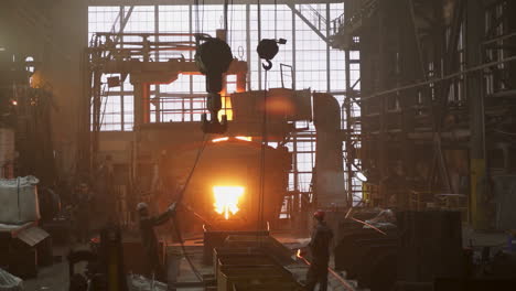 steel production in a factory