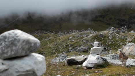 Wide-shot-shifting-to-focus-on-one-chorten