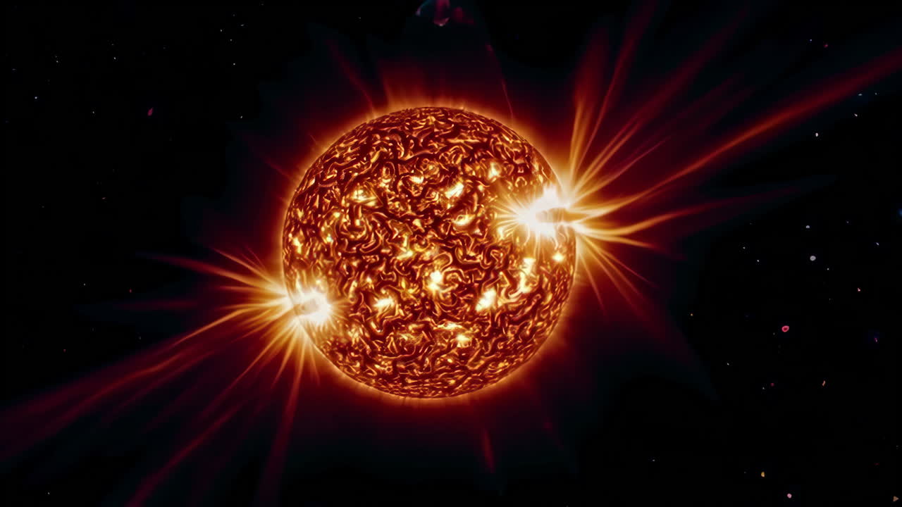 llamarada solar en una estrella