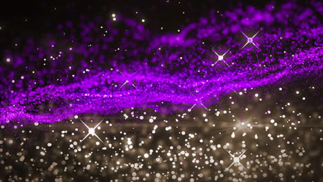 animación de luces brillantes que caen sobre un fondo oscuro