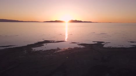 4k+ drone footage of great salt lake coast in utah