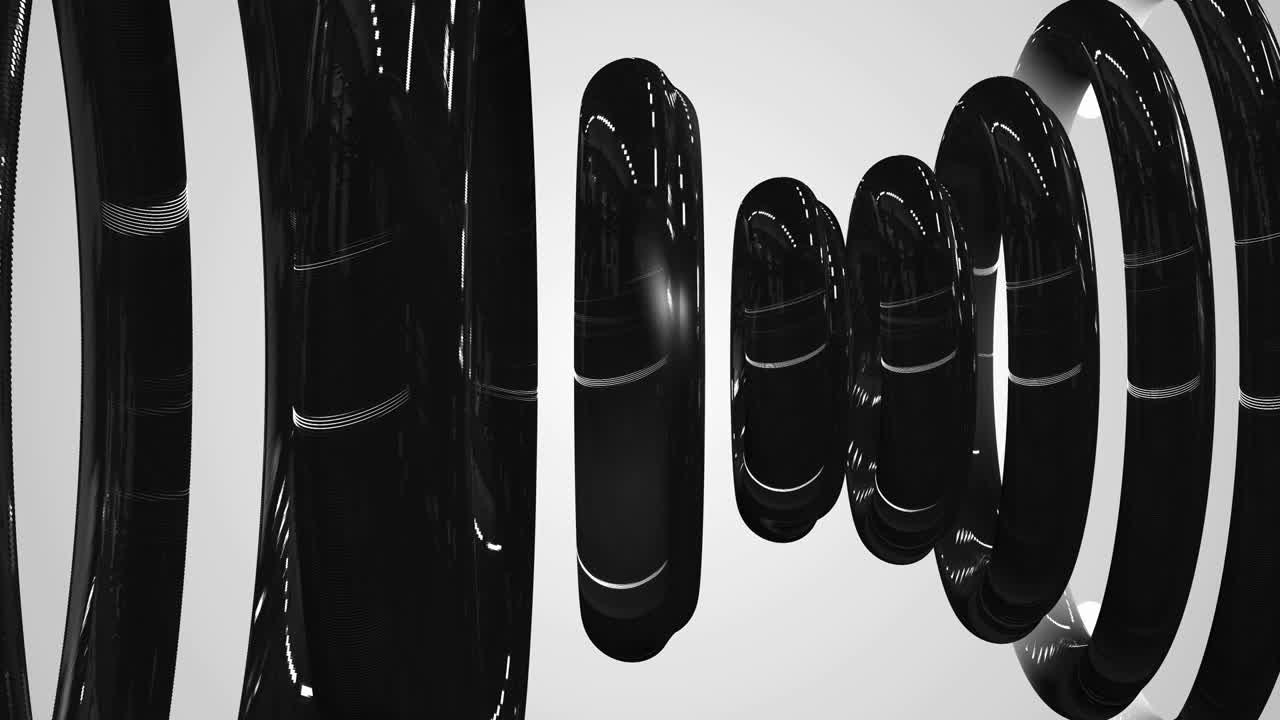 animación de vidrio negro líquido abstracto. imágenes de bucle sin costuras.