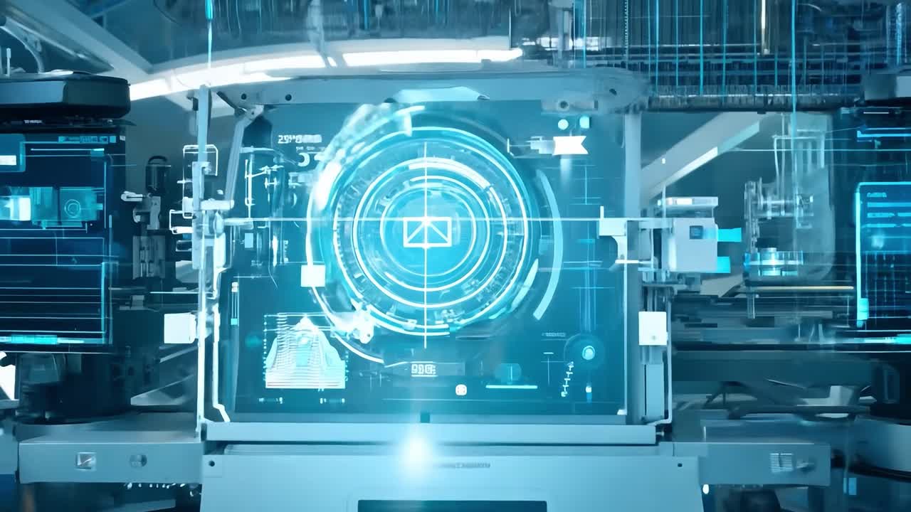 푸른색과 색 디자인의 미래 기술 인터페이스