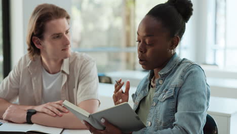 students studying together in a classroom