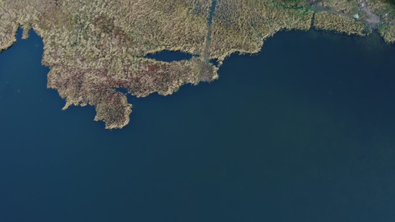 el lago es salvaje en forma de planeta, video trescientos sesenta grados.