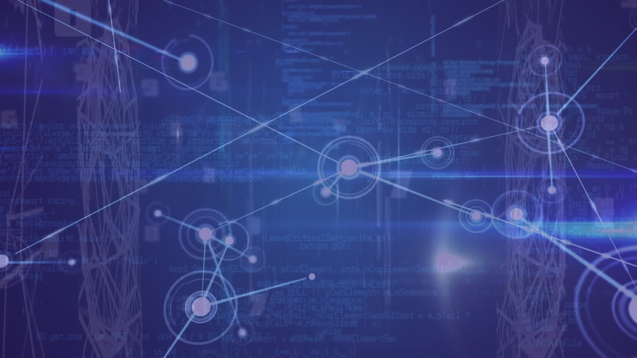 Animation of data processing over network of connections