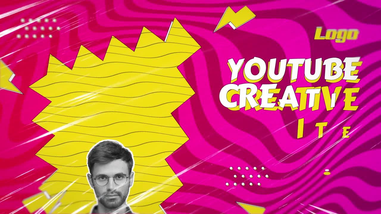 Clean YouTube blog intro template for content creators and social media videos