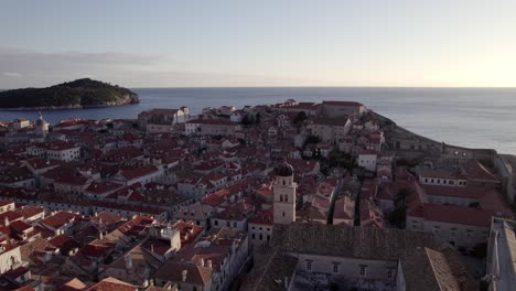 sunset view of dubrovnik old town