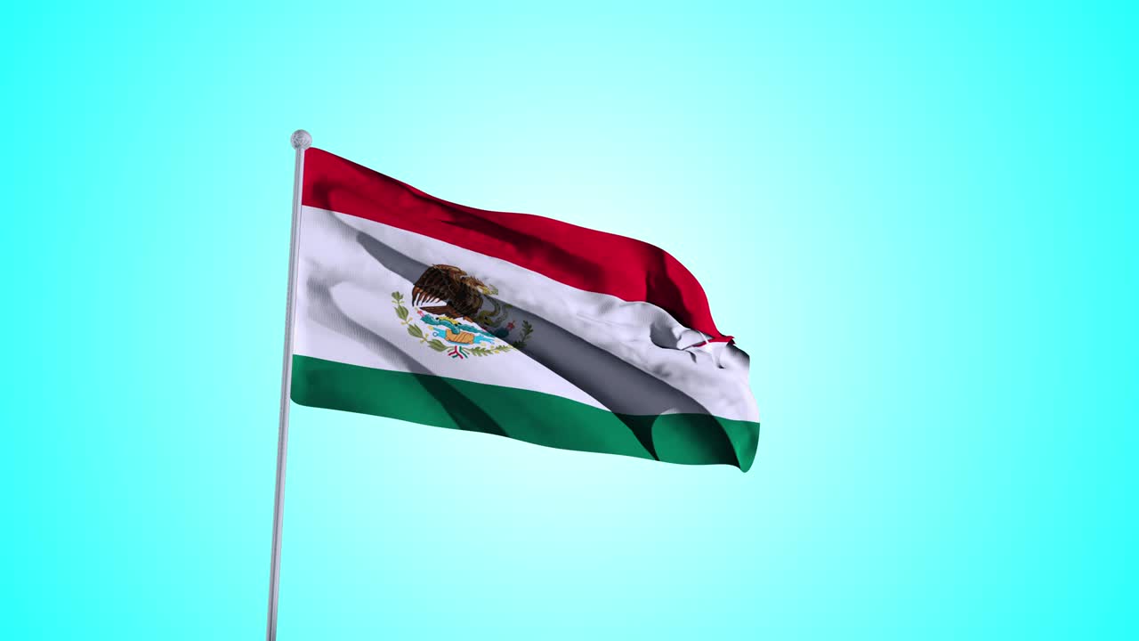 realista bandera de méxico 4k imágenes alfa incluidas